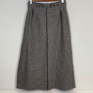 Austrian Ausseer Trachten Jole-Moden Grey Wool Traditional Midi Skirt 26